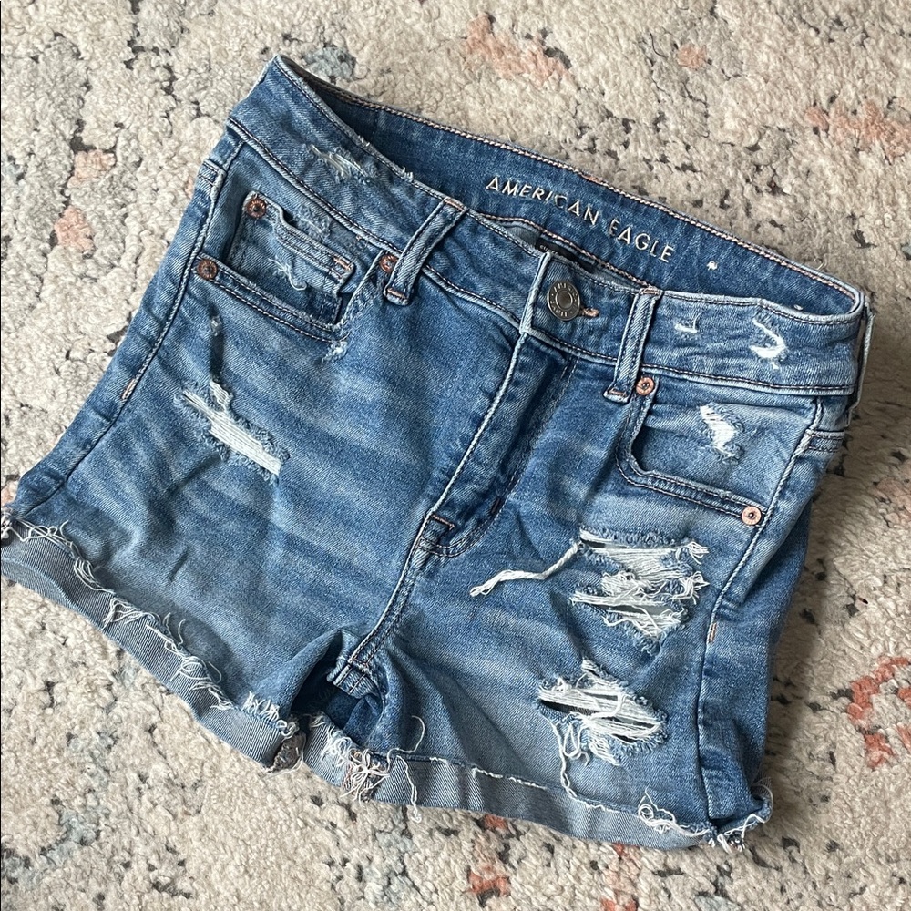 American Eagle Outfitters Women's Ripped Denim Shorts